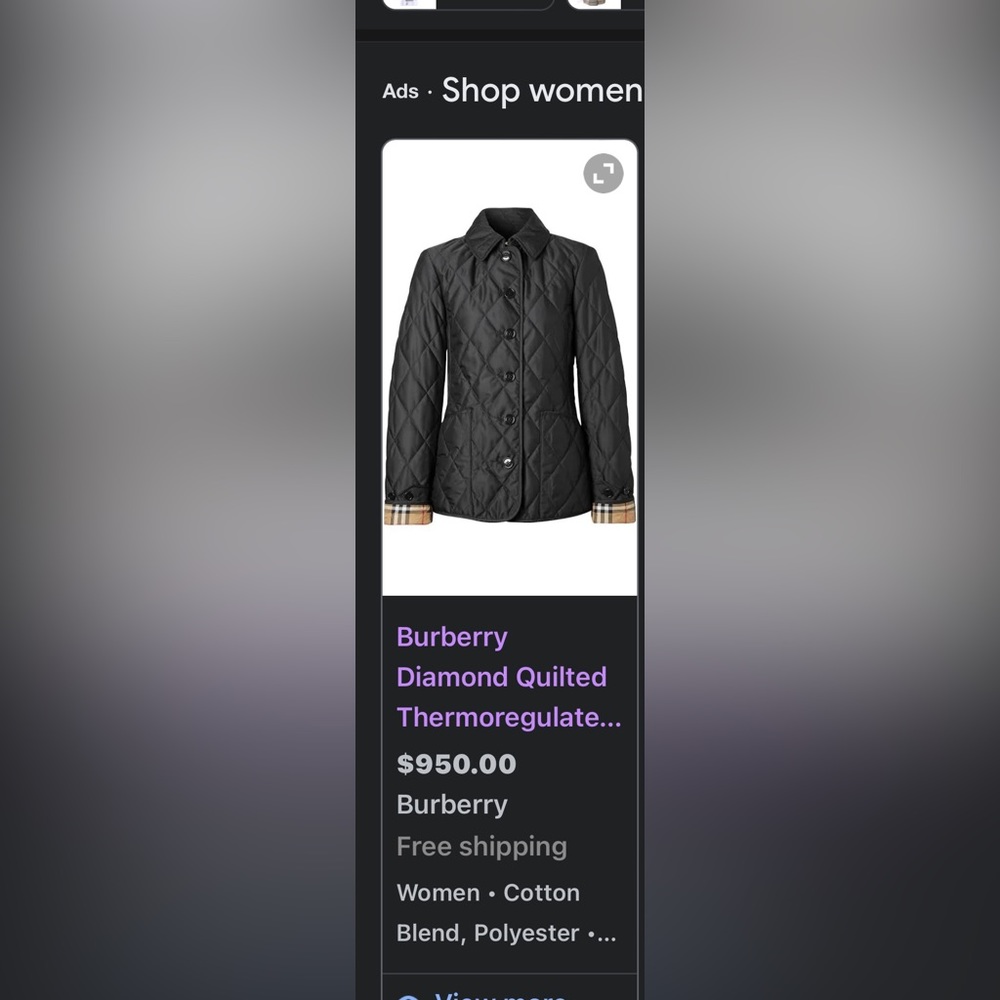 BURBERRY jacket size XS Immaculate condition. No signs of wear only worn once